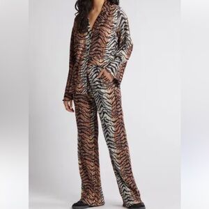Dressed in Lala NWT Tiger Long Sleeve Plisse’ Top and Pant Set
